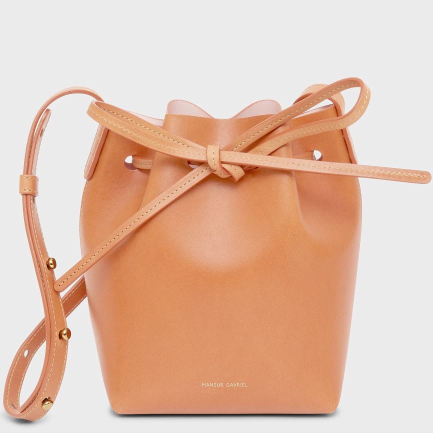 Women\'s Mansur Gavriel Mini Mini Bucket Bags Light Brown | AU 18M6DG